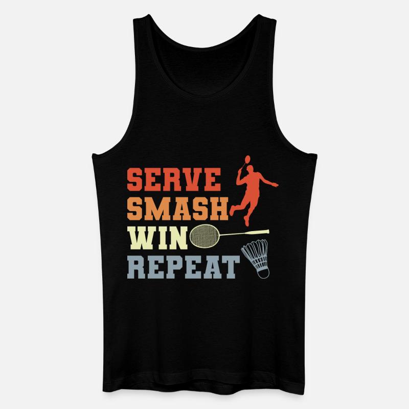 Badminton Routine - Männer Bio Tank Top - Schwarz