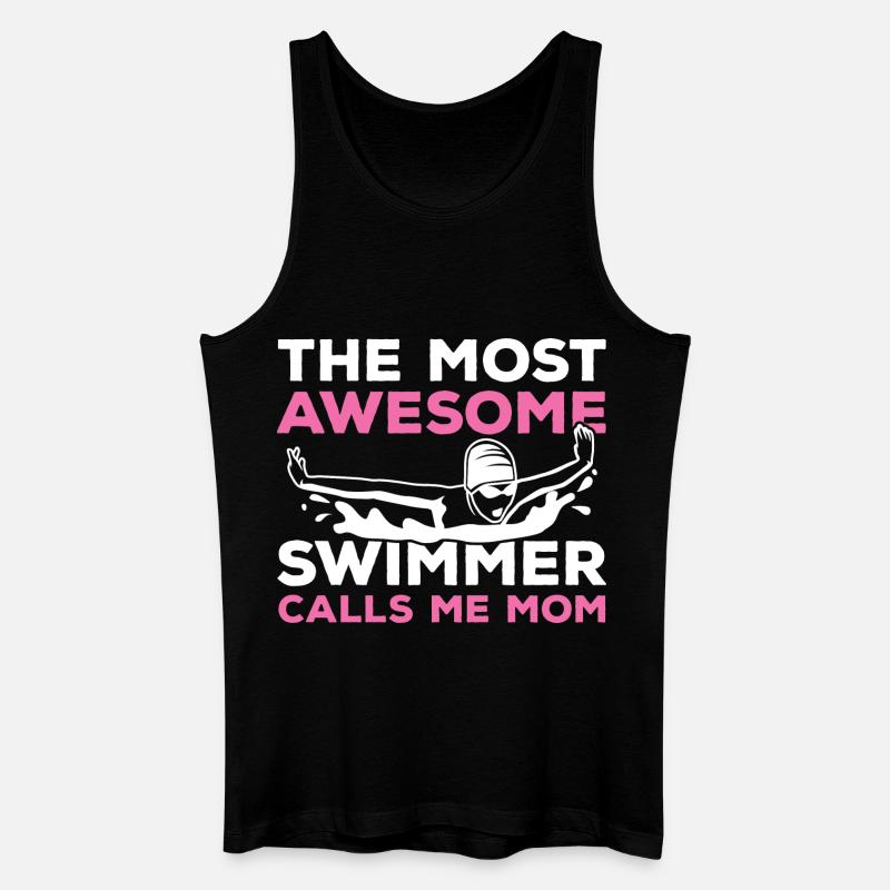 Schwimmer Mama - Männer Bio Tank Top - Schwarz