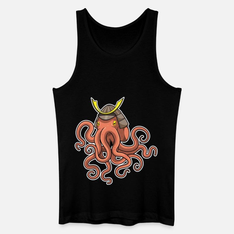 Krake Samurai Kampfsport - Männer Bio Tank Top - Schwarz