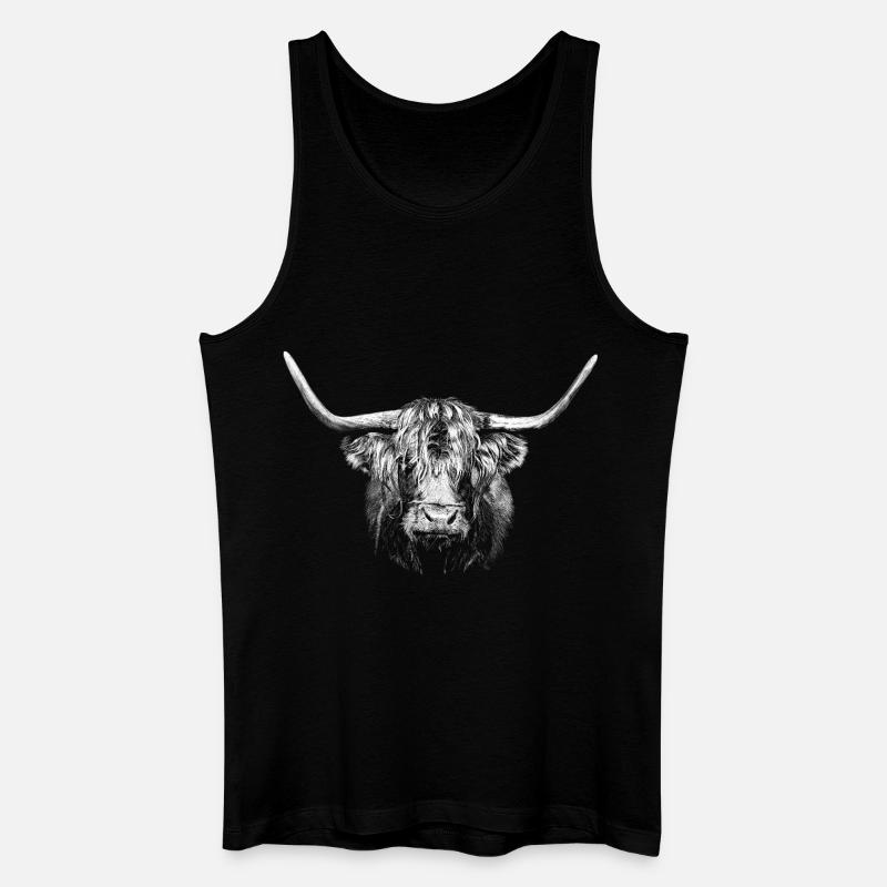 Stier - Männer Bio Tank Top - Schwarz