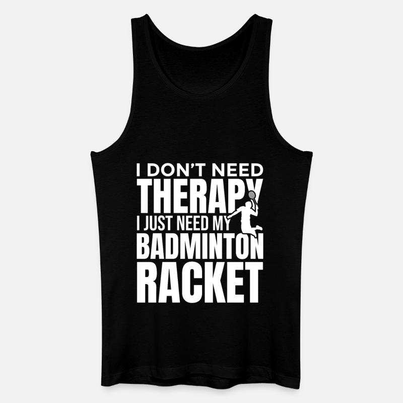 Lustiger Badminton Witz - Männer Bio Tank Top - Schwarz