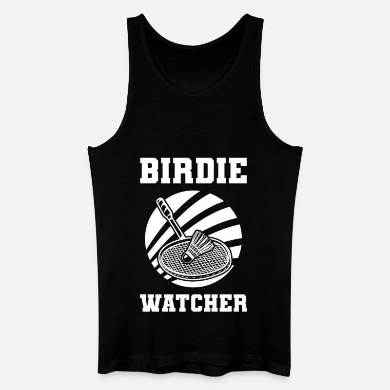 Badminton Witz - Männer Bio Tank Top - Schwarz