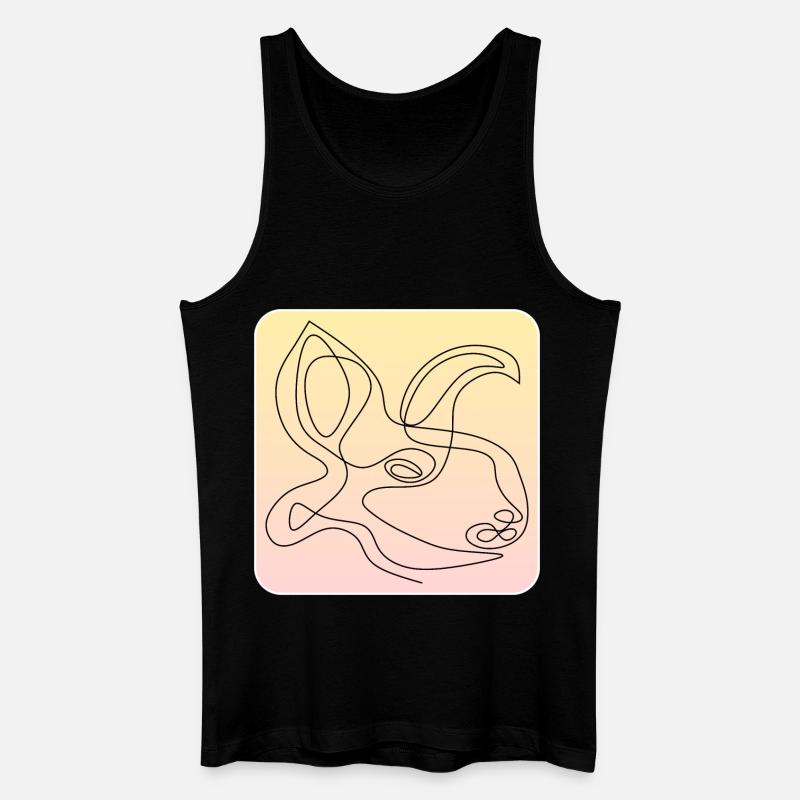 Hase - Männer Bio Tank Top - Schwarz