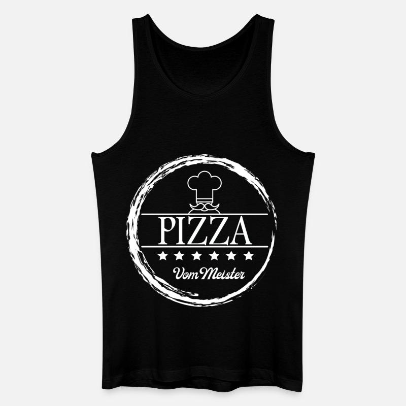 Pizza, Pizzabäcker, Meister - Männer Bio Tank Top - Schwarz