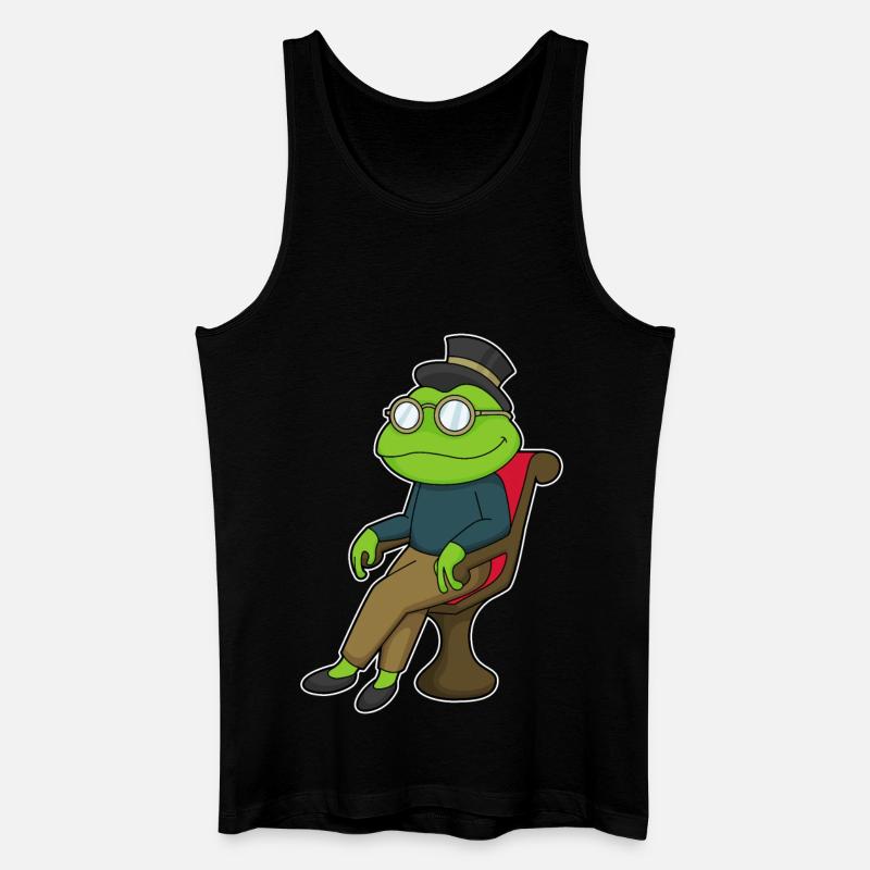 Frosch Stuhl - Männer Bio Tank Top - Schwarz