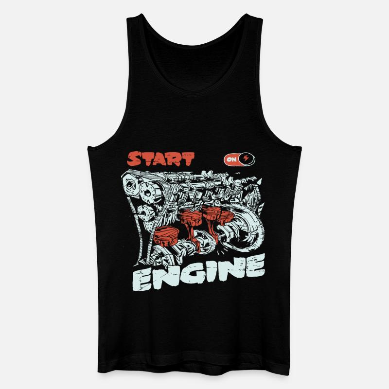Starte den Motor - Männer Bio Tank Top - Schwarz