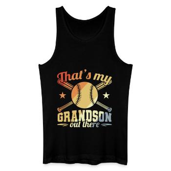 Großvater eines Baseballspielers - Männer Bio Tank Top - Schwarz - Vorne