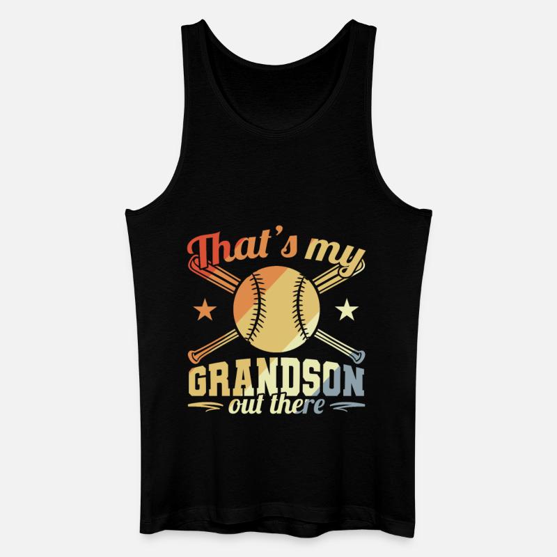 Großvater eines Baseballspielers - Männer Bio Tank Top - Schwarz