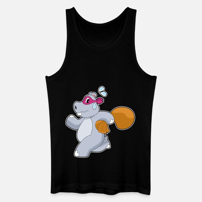 Nilpferd Bandit Geldsack - Männer Bio Tank Top - Schwarz