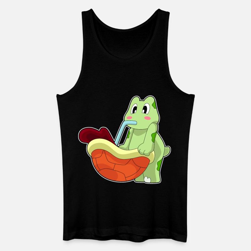 Schildkröte Kaffee Becher - Männer Bio Tank Top - Schwarz