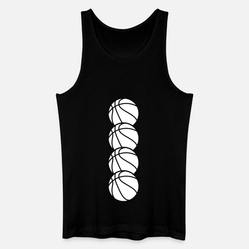 Basketball Bälle - Männer Bio Tank Top - Schwarz
