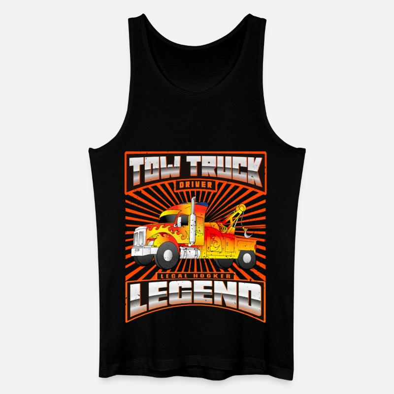 Abschleppwagen Fahrer Legende - Männer Bio Tank Top - Schwarz