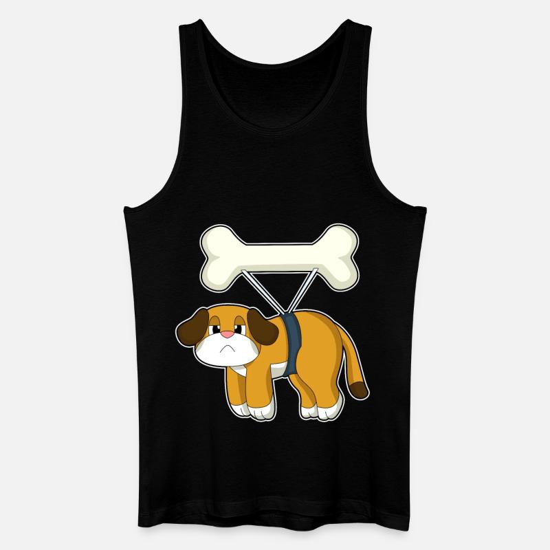 Hund Knochen - Männer Bio Tank Top - Schwarz
