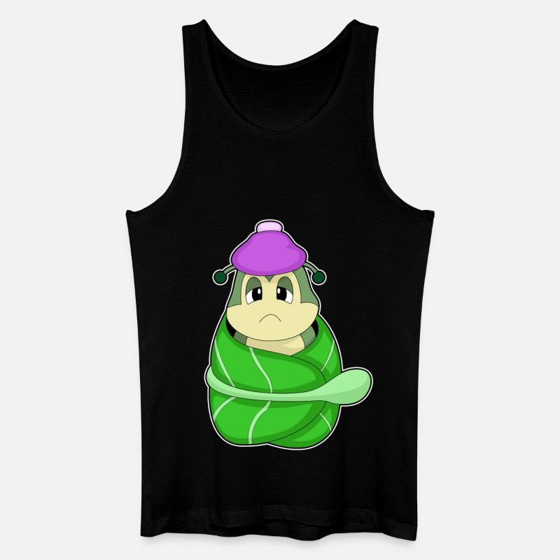 Raupe Blatt Krank - Männer Bio Tank Top - Schwarz