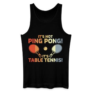 Ce n’est pas du ping-pong - Débardeur bio Homme - noir - Devant