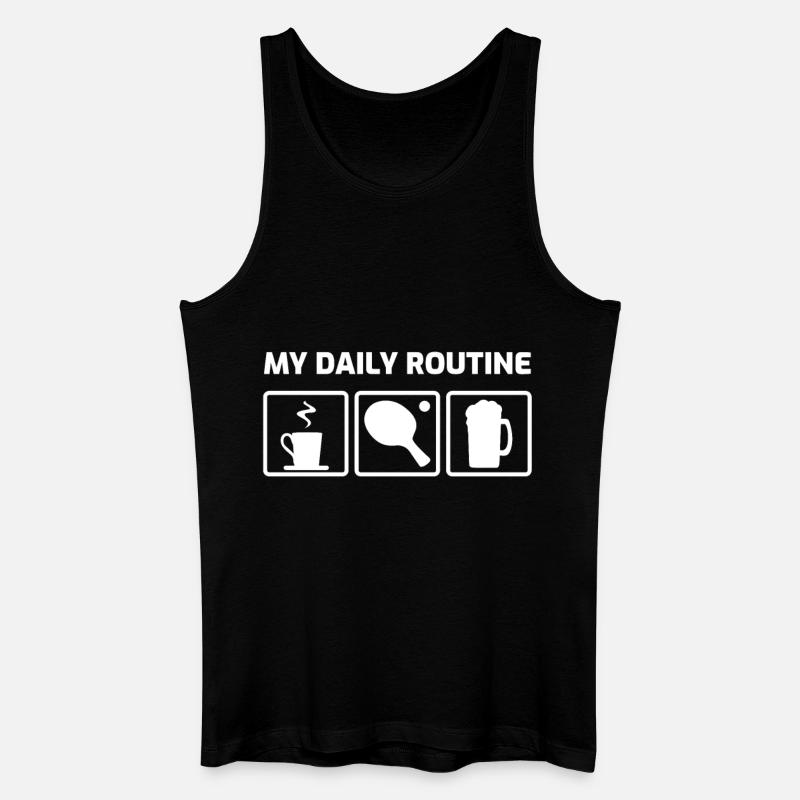 Tischtennis Routine - Männer Bio Tank Top - Schwarz