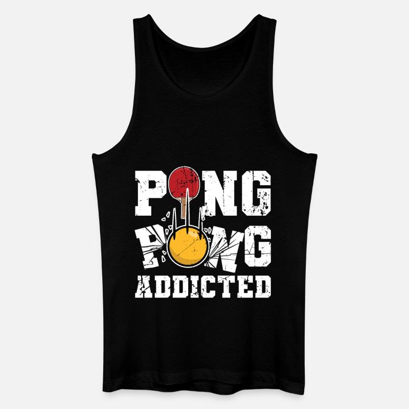 Lustiger Ping Pong Spruch - Männer Bio Tank Top - Schwarz