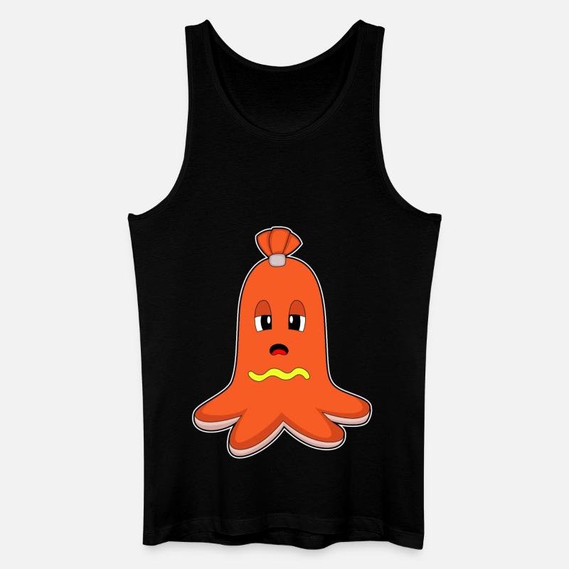 Krake Hotdog - Männer Bio Tank Top - Schwarz