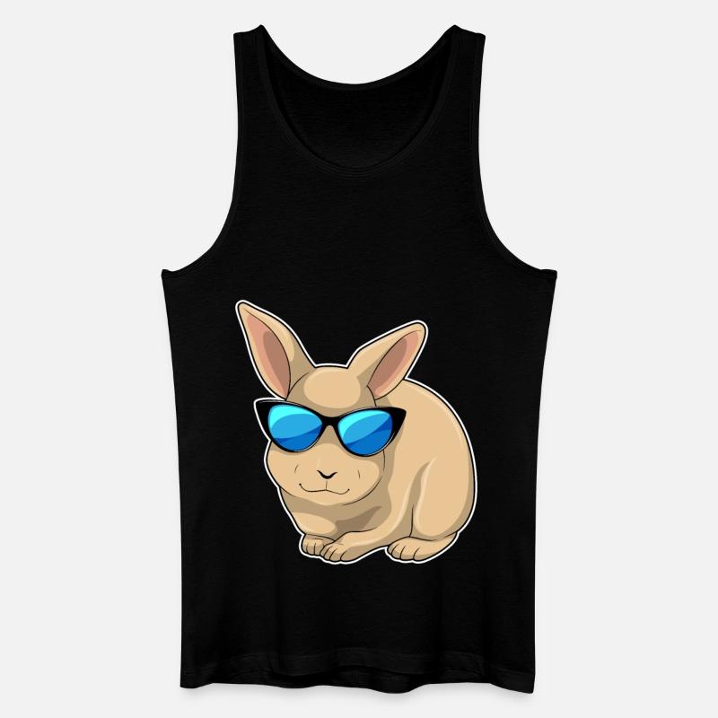 Hase Sonnenbrille - Männer Bio Tank Top - Schwarz