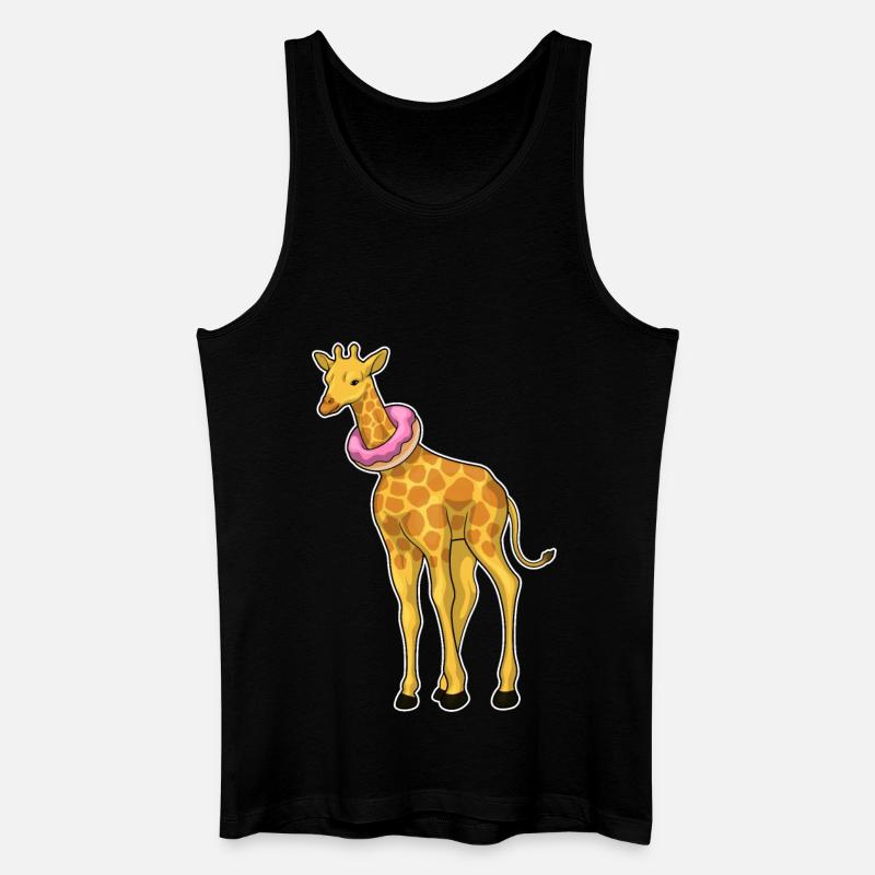 Donut girafe - Débardeur bio Homme - noir