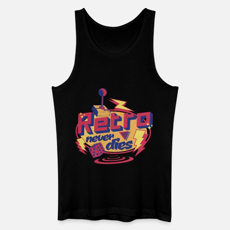 Retro stirbt nie - Männer Bio Tank Top - Schwarz