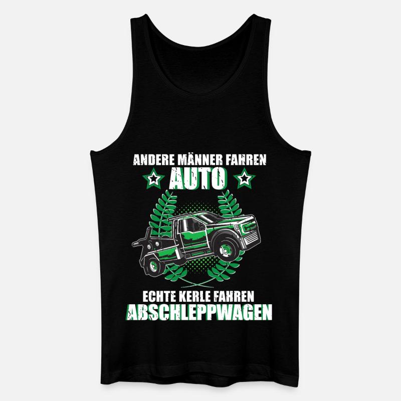 Abschleppwagen Abschlepper Abschleppdienst Fahrer - Männer Bio Tank Top - Schwarz