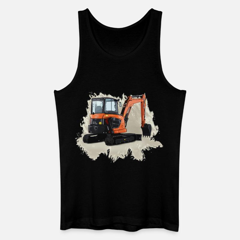 Minibagger - Männer Bio Tank Top - Schwarz