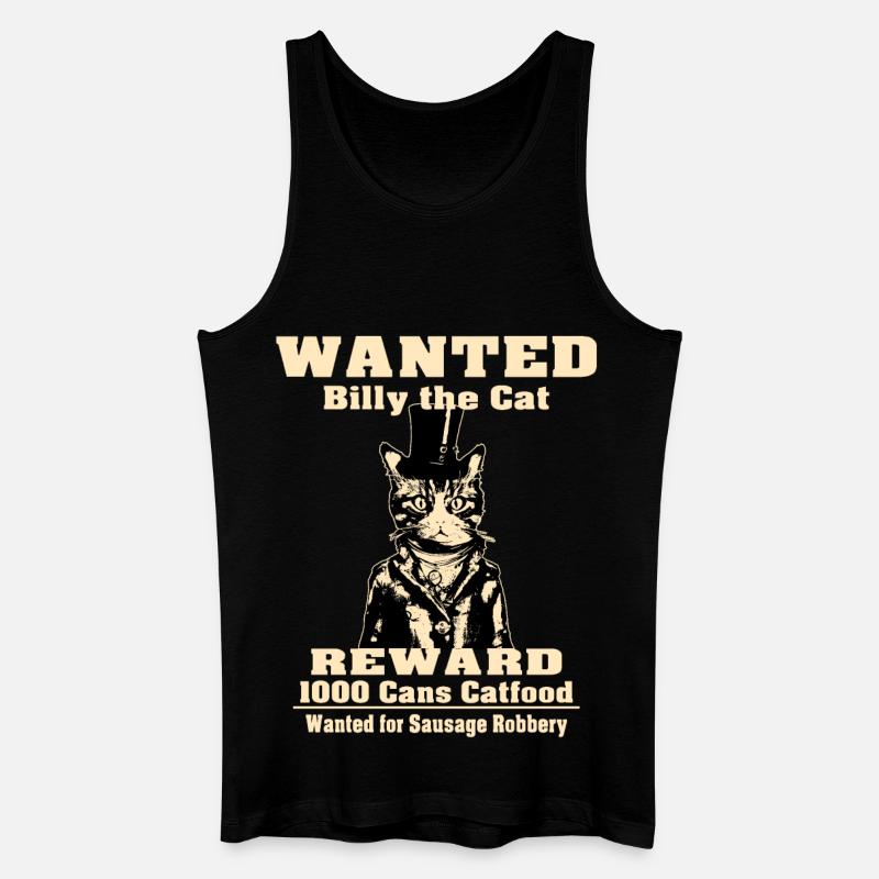 Billy The Cat | Katzenfreunde Geschenk - Männer Bio Tank Top - Schwarz