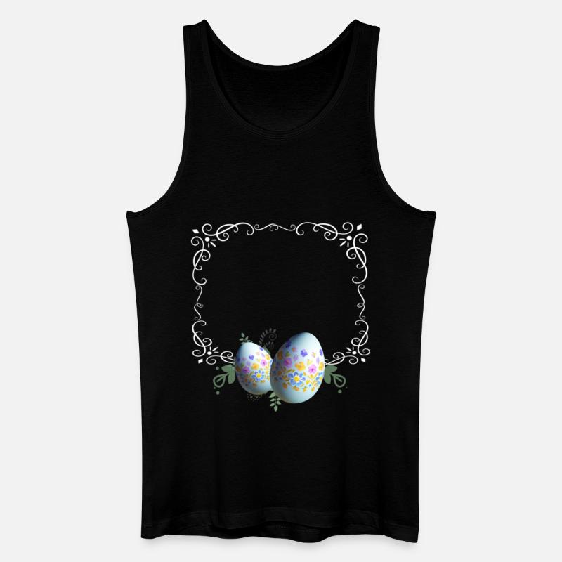 Festlicher Ostereier Bilderrahmen - Männer Bio Tank Top - Schwarz