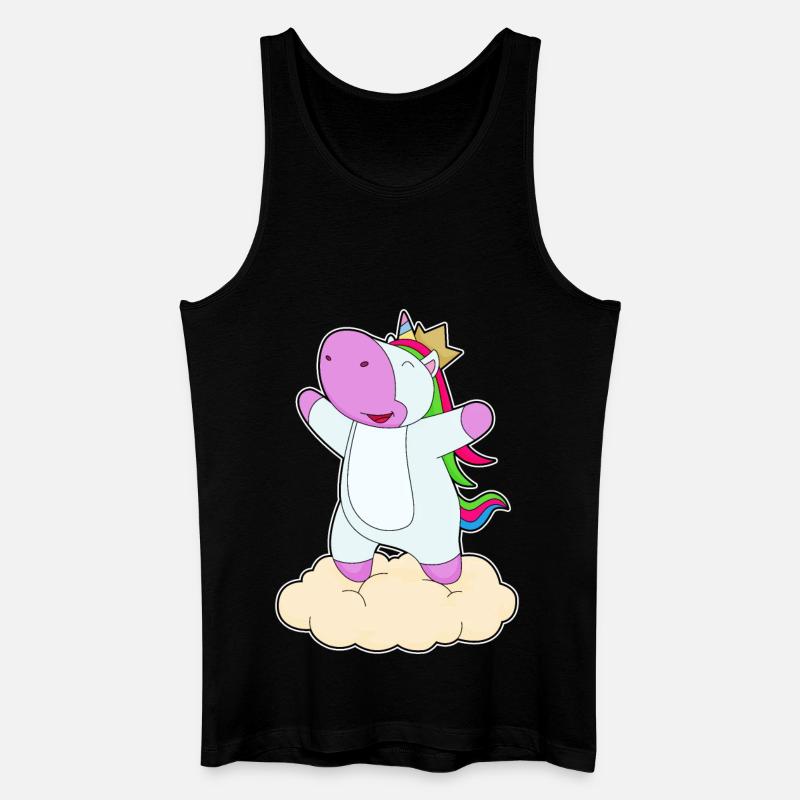 Einhorn Prinz Krone - Männer Bio Tank Top - Schwarz