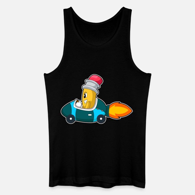 Voiture crayon - Débardeur bio Homme - noir