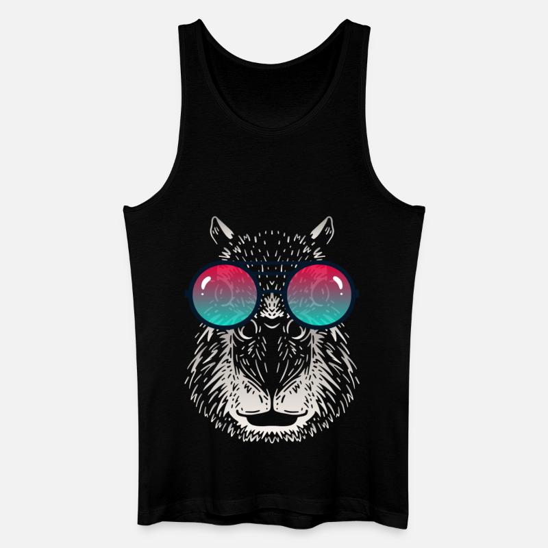 Cooles Capybara mit Sonnenbrille - Männer Bio Tank Top - Schwarz