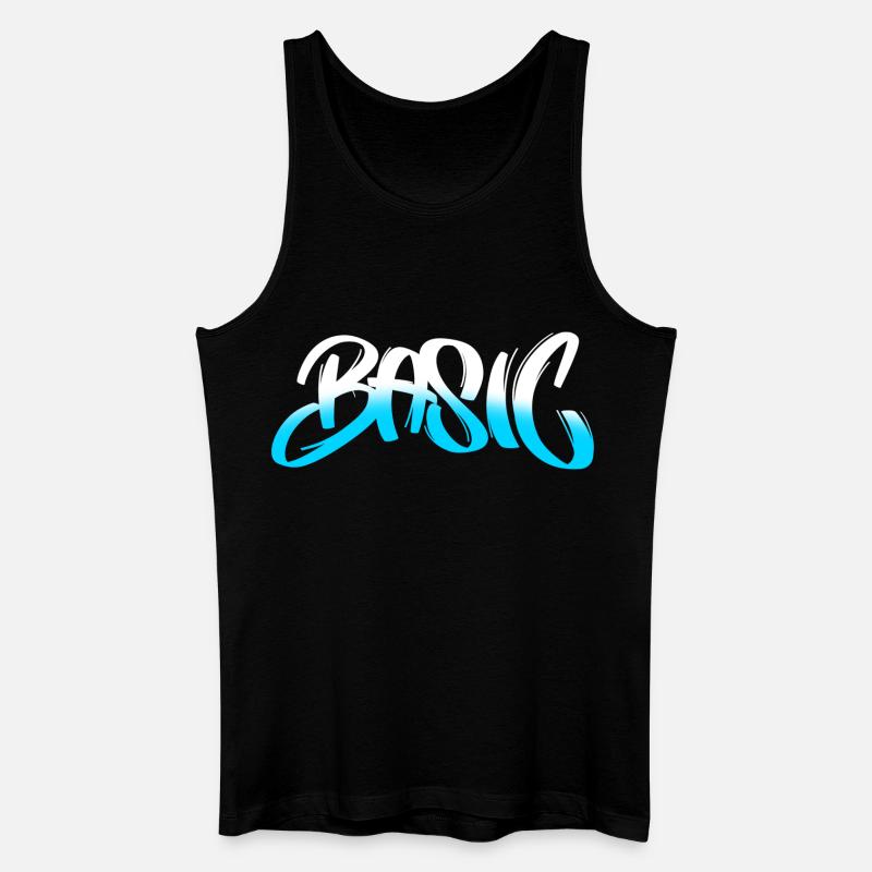 BASIC Graffiti Gradient - Männer Bio Tank Top - Schwarz