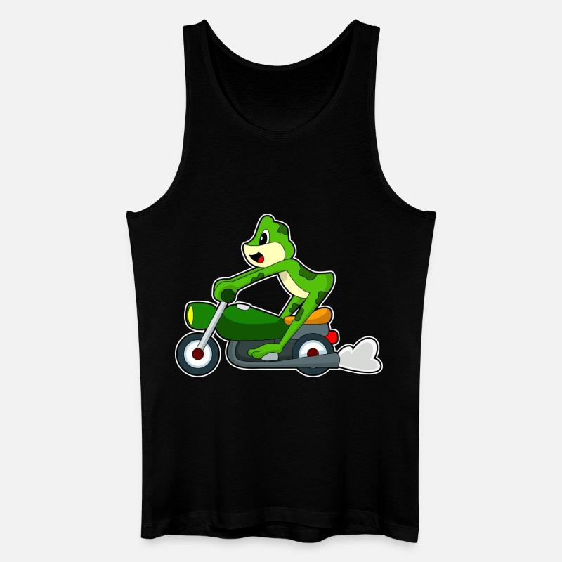 Frosch Motorrad - Männer Bio Tank Top - Schwarz