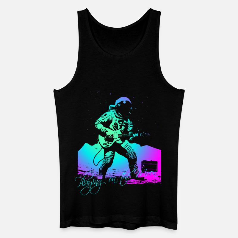 Playing On The Moon - Männer Bio Tank Top - Schwarz