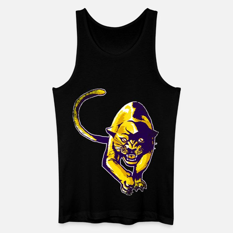 Goldener Panther - Männer Bio Tank Top - Schwarz