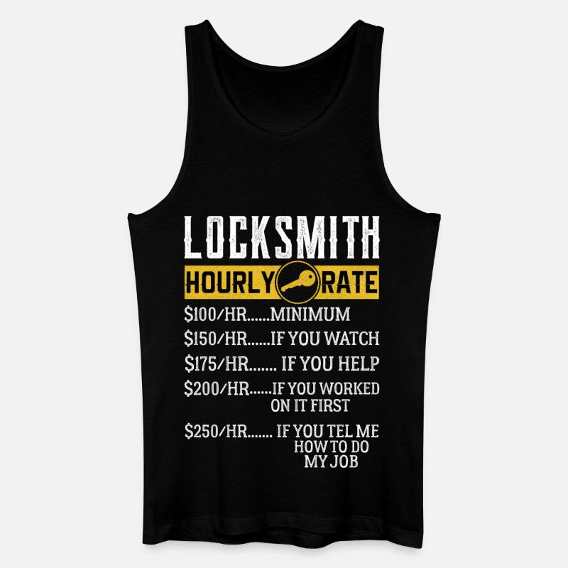 Locksmith Hourly rates Locksmith - Männer Bio Tank Top - Schwarz