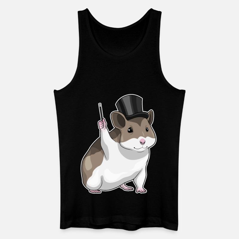 Hamster Zauberer Zauberstab - Männer Bio Tank Top - Schwarz