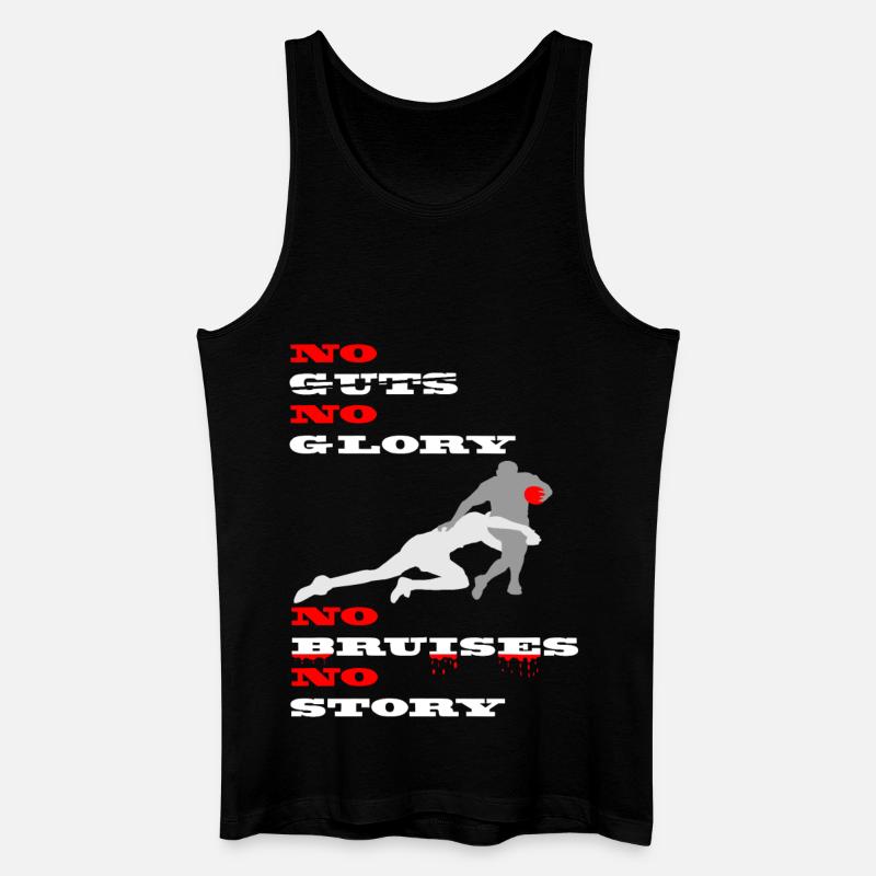 No guts no glory - Männer Bio Tank Top - Schwarz