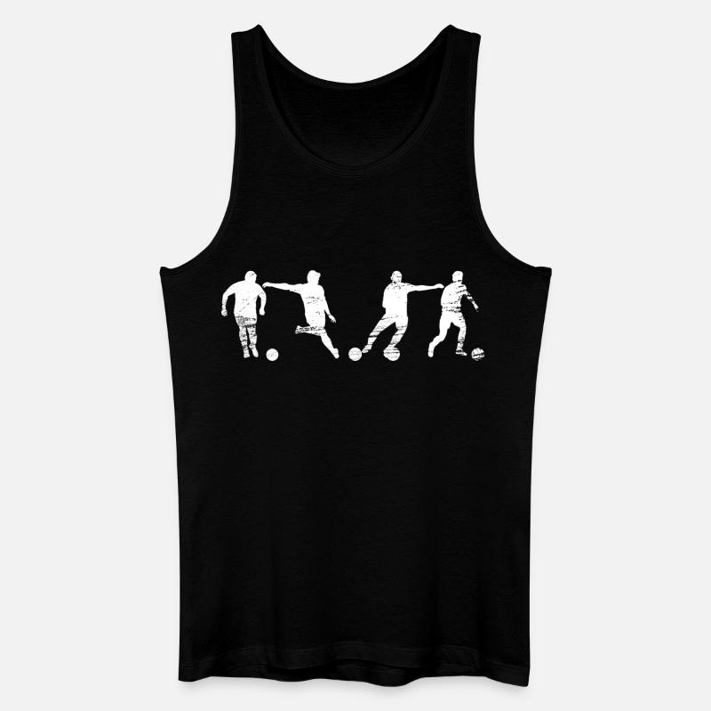 Fußballspieler - Männer Bio Tank Top - Schwarz