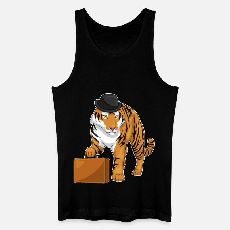 Porte-documents Tiger - Débardeur bio Homme - noir