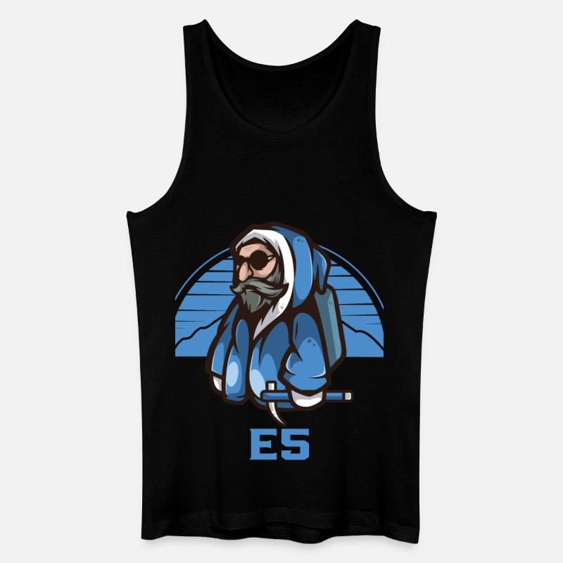 Alpenüberquerung E5 Alpenüberquerer - Männer Bio Tank Top - Schwarz