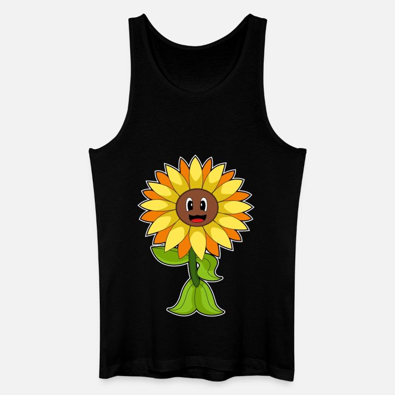 Fleurs de tournesol - Débardeur bio Homme - noir