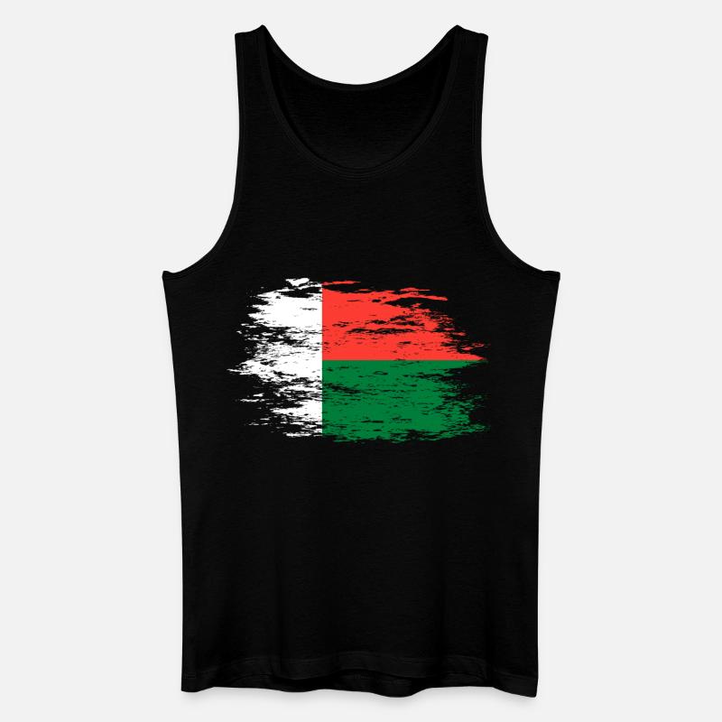 Drapeau de Madagascar utilisé - Débardeur bio Homme - noir