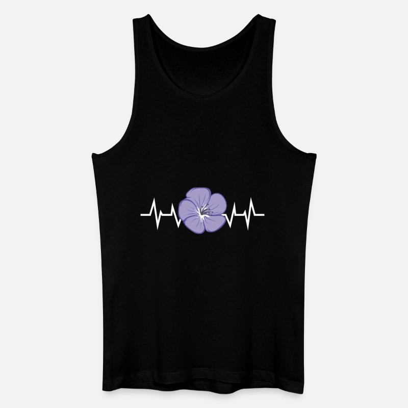 Lila Blumen Blütenblatt - Männer Bio Tank Top - Schwarz
