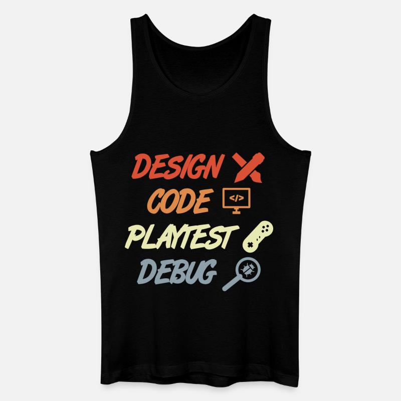 Spielentwicklung Prozess - Männer Bio Tank Top - Schwarz