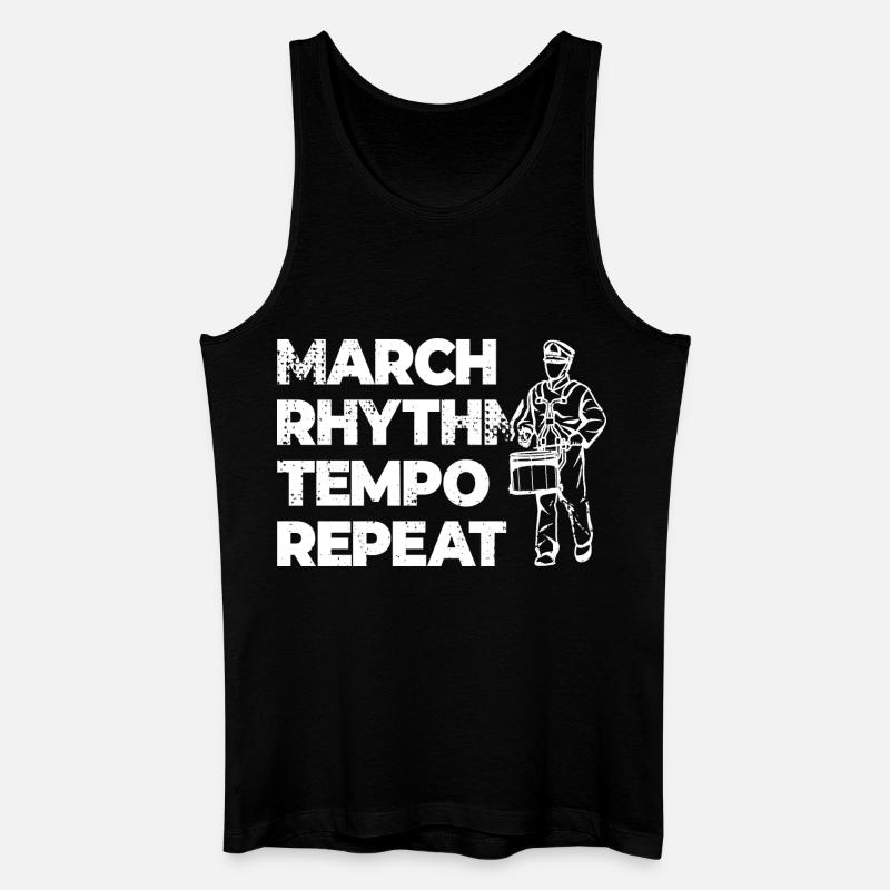 March Rhythm Tempo Repeat - Männer Bio Tank Top - Schwarz