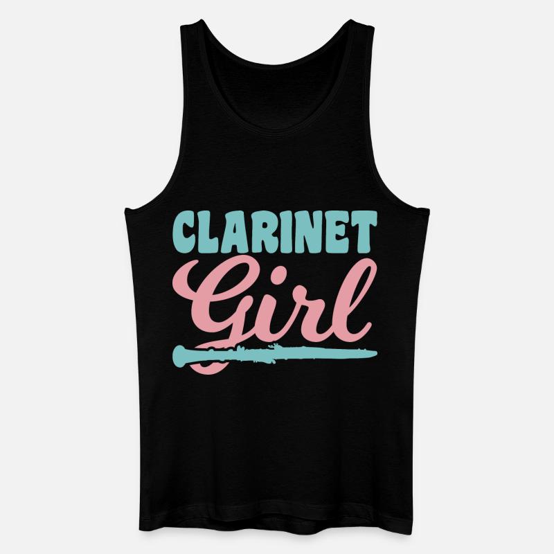 Klarinettenspielerin - Männer Bio Tank Top - Schwarz
