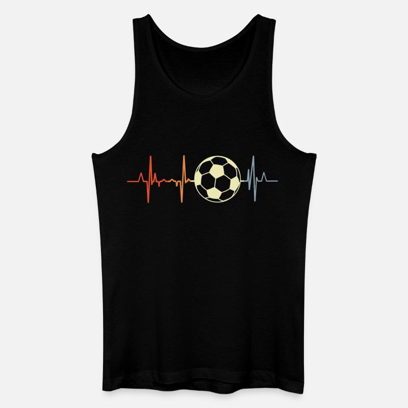 Fußball Herzklopfen - Männer Bio Tank Top - Schwarz