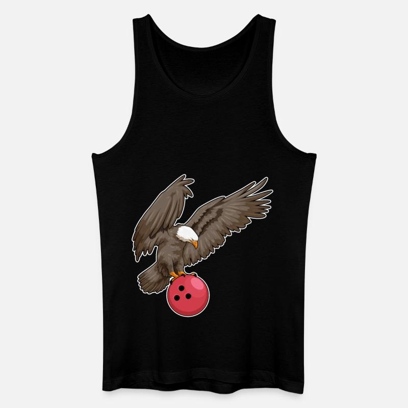 Adler Bowling Bowlingkugel - Männer Bio Tank Top - Schwarz